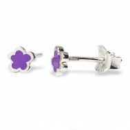 Pendientes Plata Niña Agatha Ruiz de la Prada Flor y Esmalte 005MIR
