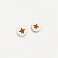 Pendientes Plata y Esmalte Estrella Naranja Agatha Ruiz de la Prada 020NIC