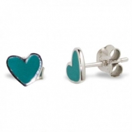 Pendientes Plata Niña Agatha Ruiz de la Prada Corazón y Esmalte 045SUP