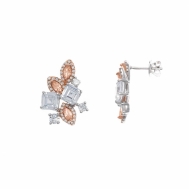 Pendientes Plata Rodio Circonitas Ovaladas Salvatore 112A0241