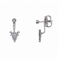 Pendientes Plata Rodiada Desmontables Salvatore 136A0236