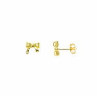 Pendientes Plata Chapada Lazo Circonita Salvatore 176A0034
