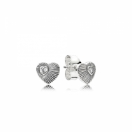 Pendientes Pandora Plata Corazón 297298CZ