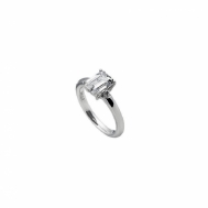 Sortija Plata Circonita Rectangular Cuatro Garras Diamonfire 6109511082