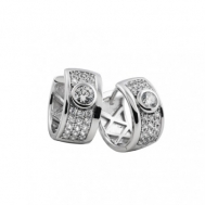 Pendientes Aros Plata Rodiada Circonitas Diamonfire 6213281082