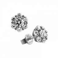 Pendientes Plata Rodiada Circonitas Cuajo Diamonfire 6216711582