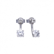 Pendientes Plata Rodiada Circonita Desmontable Diamonfire 6219691082