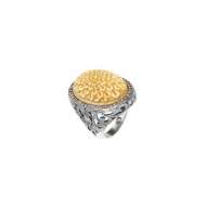 Sortija Plata Hueso y Circonitas Marrón Sunfield AN060601