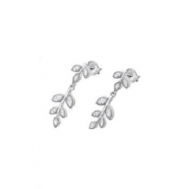 Pendientes Plata Lotus Ramos de Hojas y Circonitas LP1783-2/1