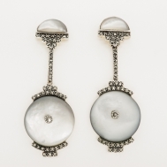 Pendientes plata nacar y marquesitas
