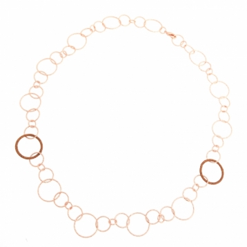 factor Forzado costilla Collar Salvatore Metal Chapado Rosa 122CM057 | Joyería Briones