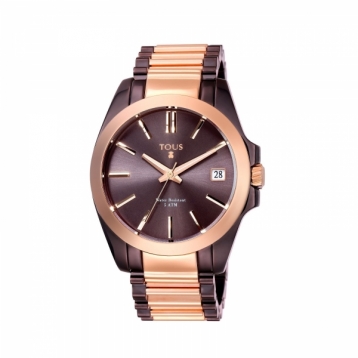 Reloj Tous Señora Drive Combi de Acero Bicolor Rosado/Chocolate 300350570