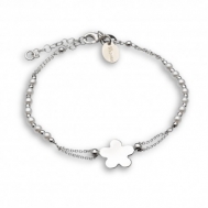 Pulsera Plata y Perlas Flor Princess  04P.PU.FL