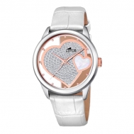 Reloj Lotus Señora Corazón y Correa de Piel Blanca 18305/A