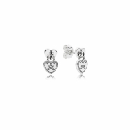 Pendientes Pandora Plata Candado Corazón 296575