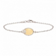 Pulsera Plata Oro y Diamante Sunfield PU000030