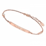 Pulsera Plata Chapada Rosa Señora Lotus "I Love You"