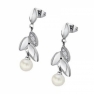 Pendientes Acero Lotus Hojitas y Perla LS1857-4/1